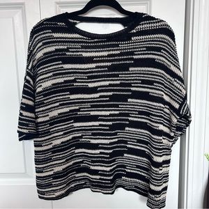Eileen Fisher Black and White Top- XS
